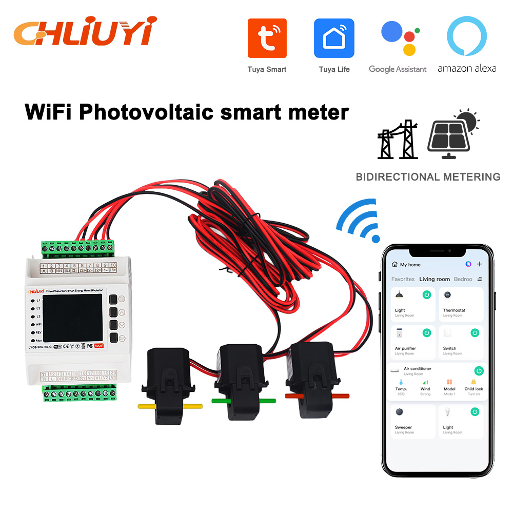 Diy Electronics Store - Умный Wi-Fi трансформатор-измеритель Tuya для трехфазных