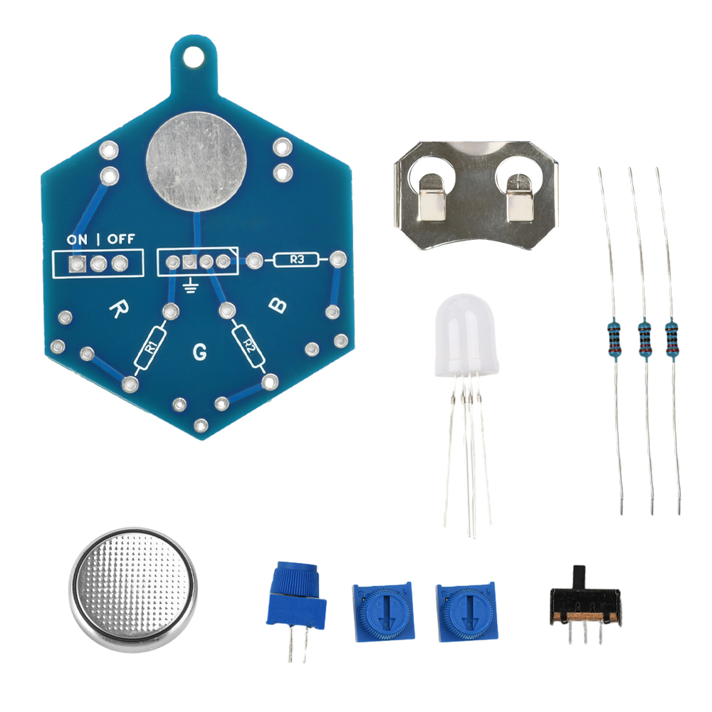 Diy Electronics Kits For Beginners - RGB светодиодный светильник, печатная плата, практика